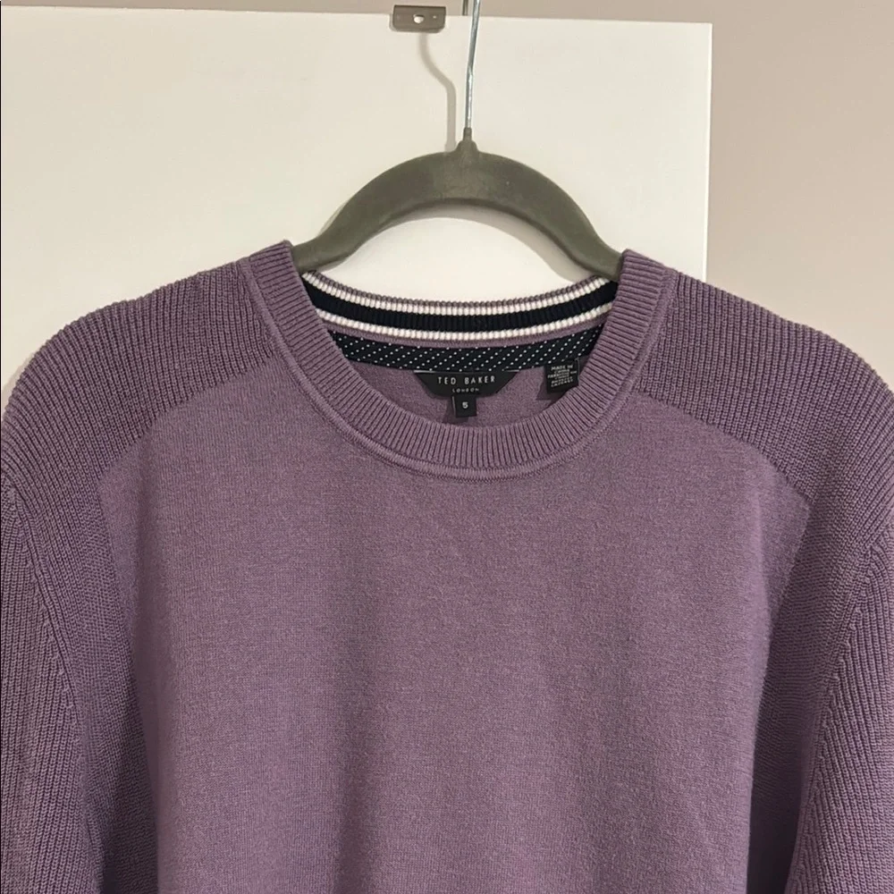 Ted Baker Men's Crewneck Sweater in Dusty Purple - Picture 3 of 6